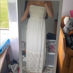 Long strapless Abercrombie and Fitch dress